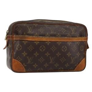 LOUIS VUITTON Monogram Compiegne 28 Clutch Bag M51845 LV Auth th6374
